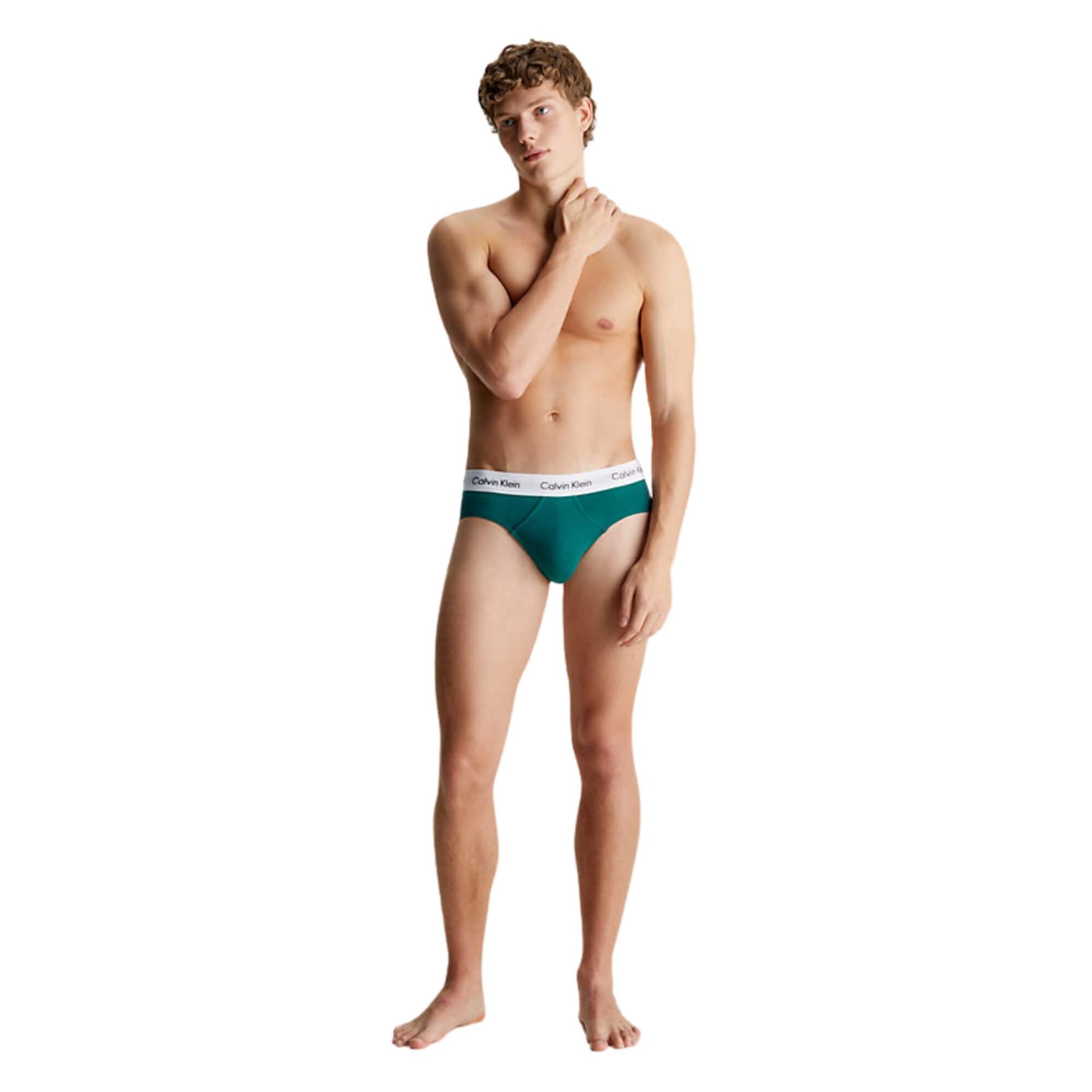 Calzoncillos Calvin Klein Hombre Hip Brief 3Pk · Gris Azul marino · imagen 2