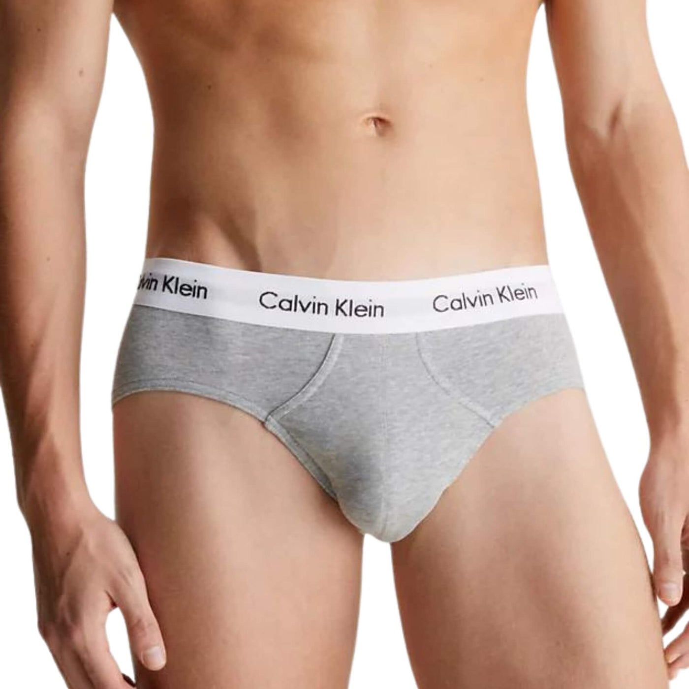 Calzoncillos Calvin Klein Hombre Hip Brief 3Pk · Gris Azul marino · imagen 3
