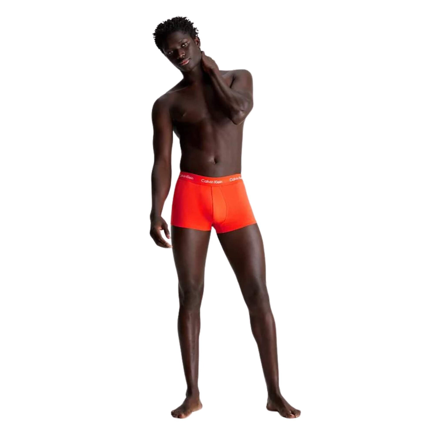 Calzoncillos Calvin Klein Hombre Low Rise Trunk 3Pk · Rojo Gris · imagen 2