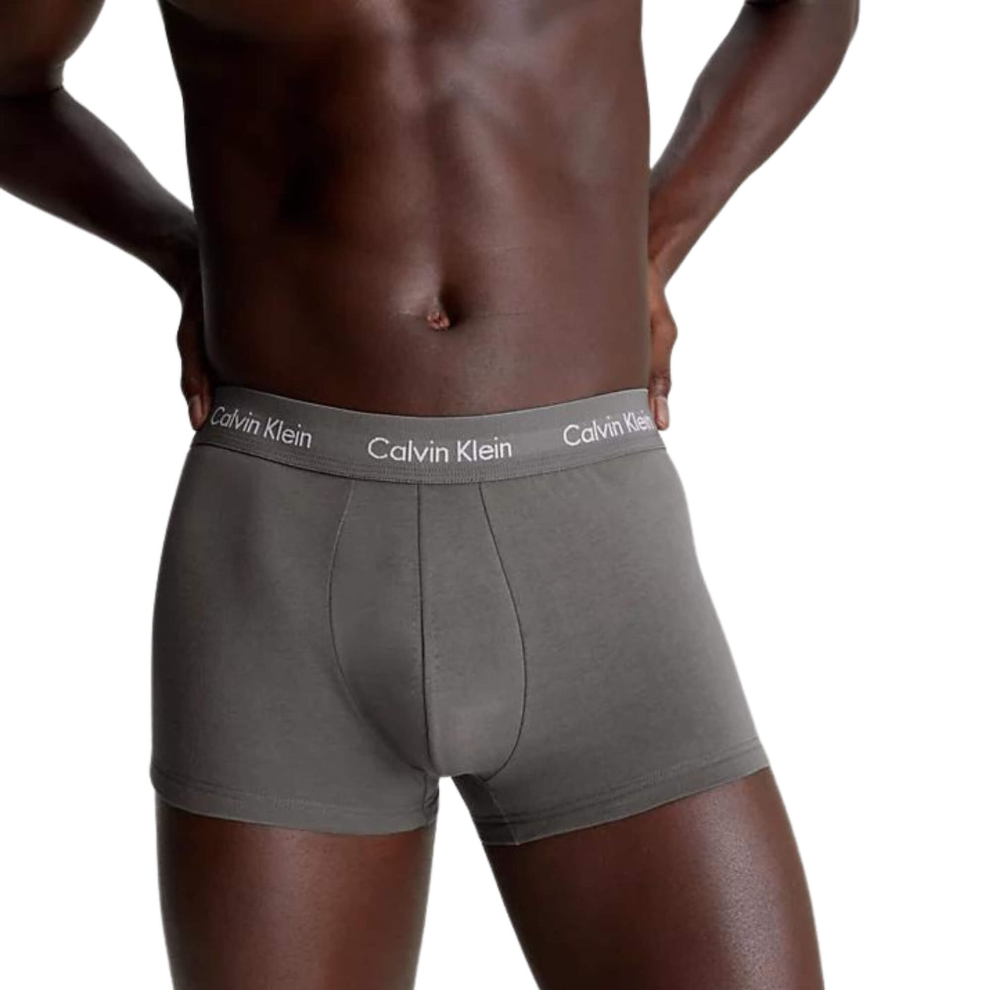 Calzoncillos Calvin Klein Hombre Low Rise Trunk 3Pk · Rojo Gris · imagen 3