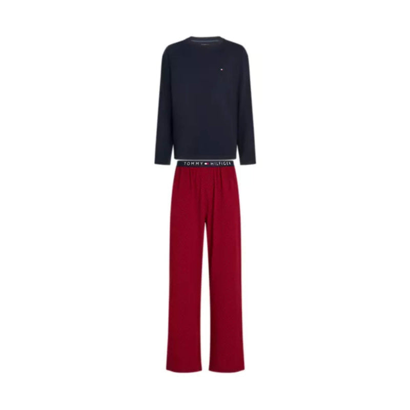 Tommy Hilfiger Pijamas Um0um036980wb Ls Jersey Pj Set Print - Boxed