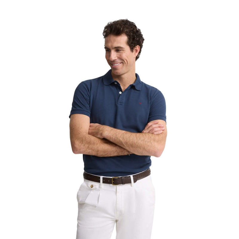 Polo Silbon Hombre Clásico Azul Marino