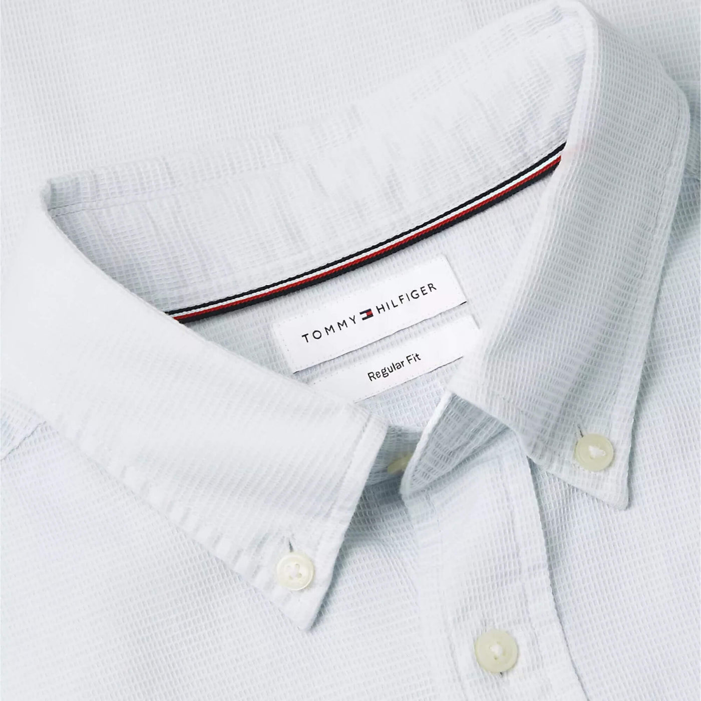 Camisa Tommy Hilfiger Hombre Flex Poplin Mini Dobby - Azul · imagen 2