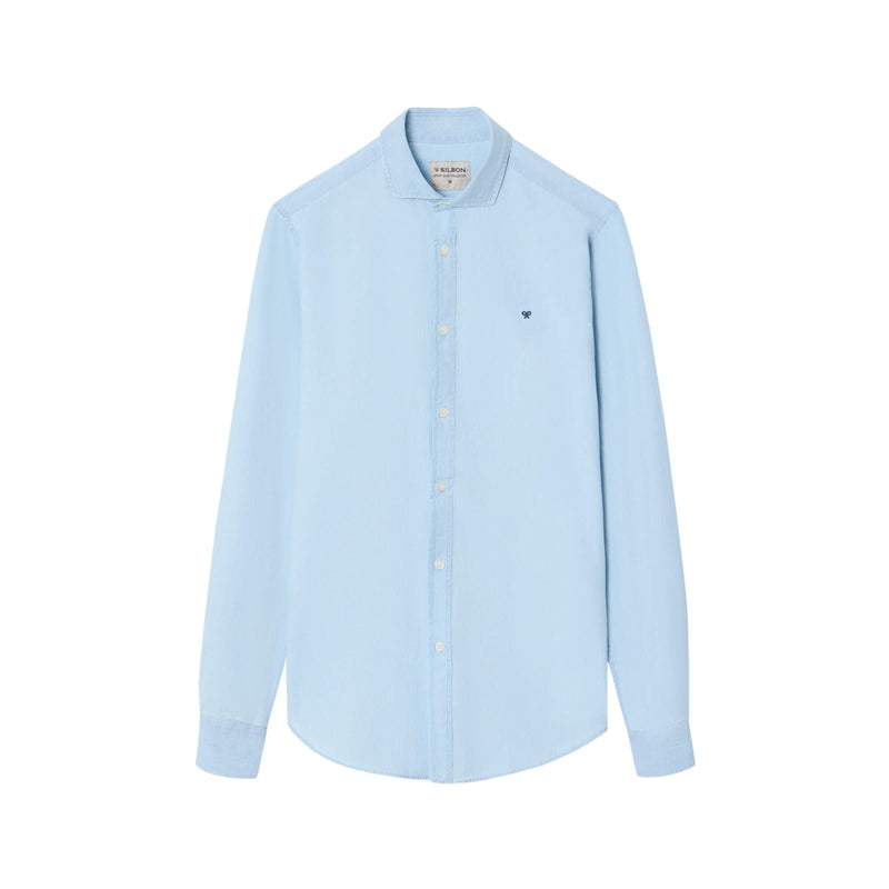 Camisa Sport Cutaway Denim Azul Claro | Silbon
