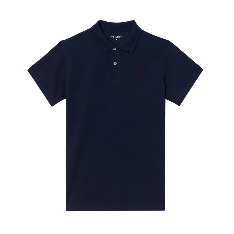 Polo Clasico Liso Azul Marino | Silbon