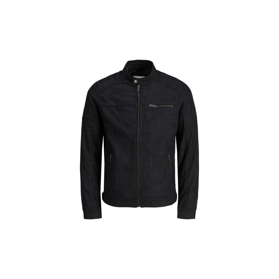12147218JET BLACK FAKE SUEDE Cazadora jack jones jjerocky jacket noos