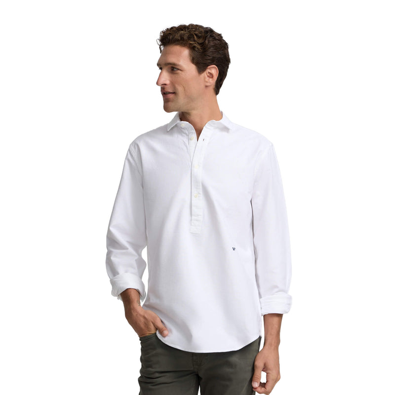 Camisa Polera Sport Lino Dye Blanco | Silbon