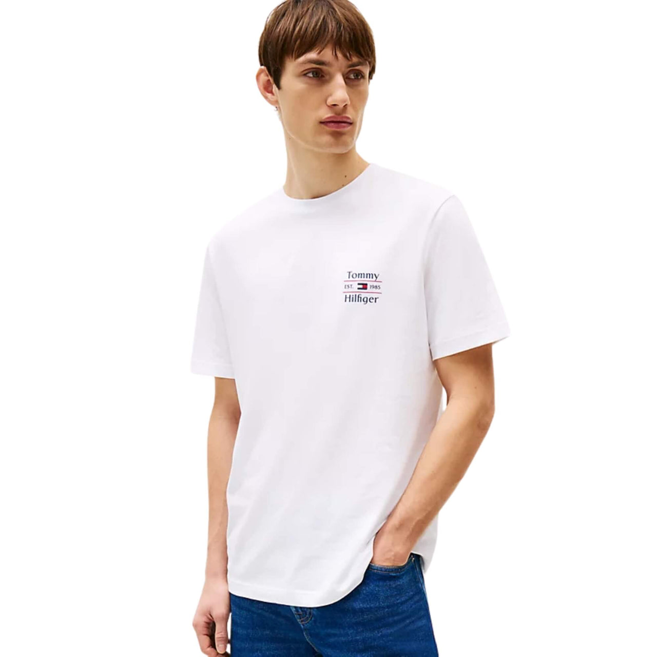 Mw0Mw38622Ybr Camisetas Tommy Hilfiger Hombre Hilfiger Stack Tee