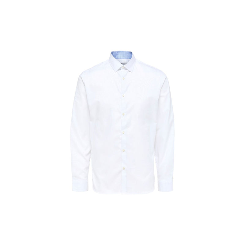 Selected Camisa Slhslimnew-mark Shirt Ls B White