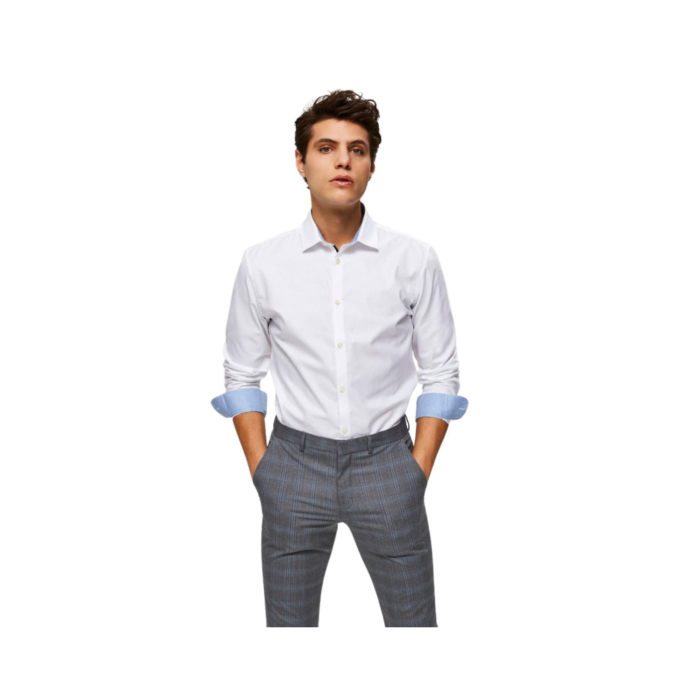 Selected Camisa Slhslimnew-mark Shirt Ls B White · imagen 2