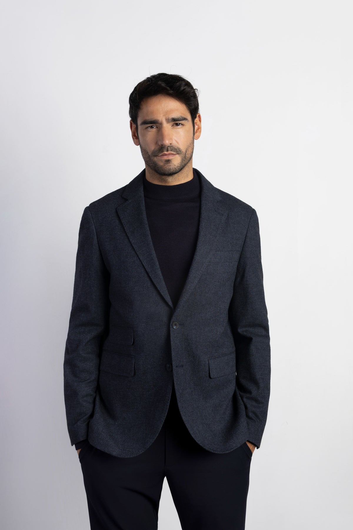 Blazer Estructura Melange Marino Melange | The Boston Brand · imagen 1