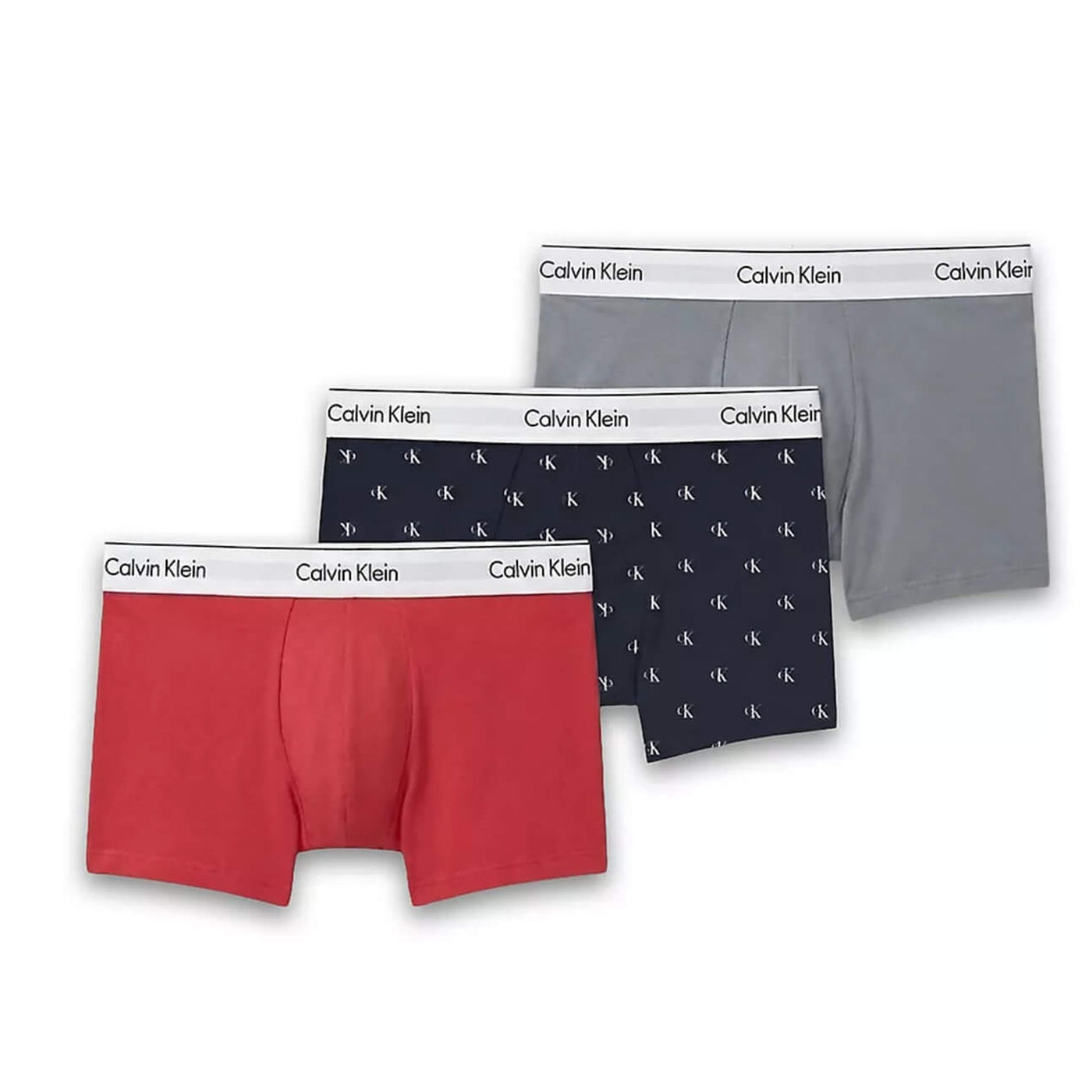 Calzoncillos Calvin Klein Hombre Low Rise Trunk 3Pk · Negro Gris · imagen 3