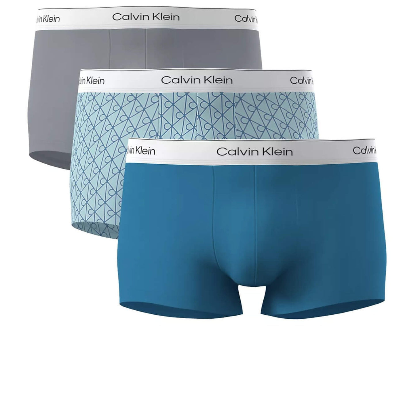 Calzoncillos Calvin Klein Hombre Low Rise Trunk 3Pk · Negro Gris · imagen 4