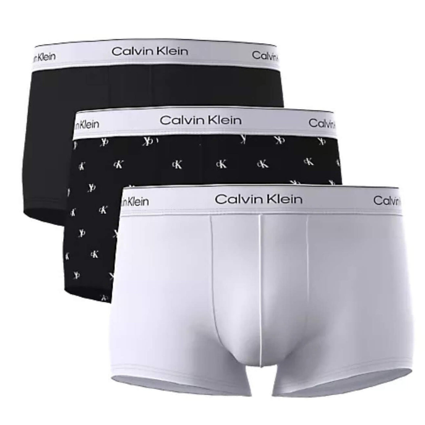 Calzoncillos Calvin Klein Hombre Low Rise Trunk 3Pk · Negro Gris · imagen 7
