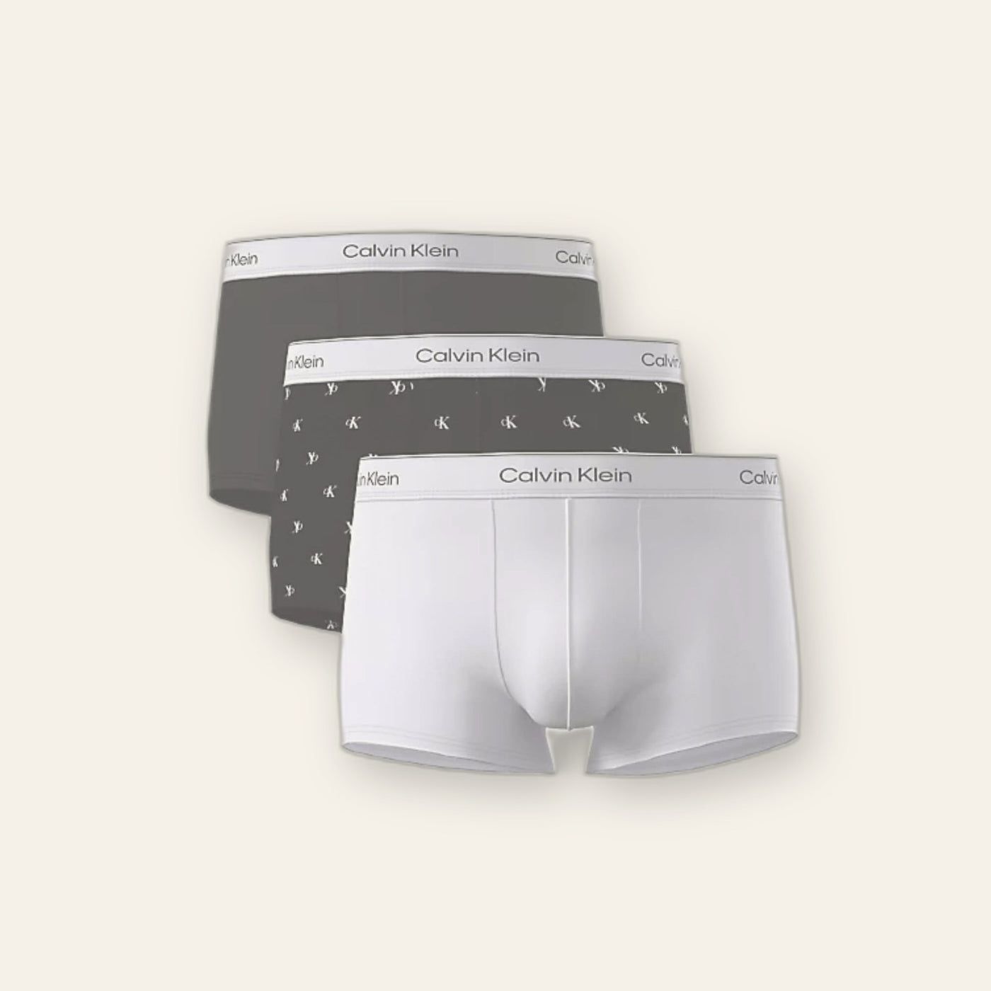 Calzoncillos Calvin Klein Hombre Low Rise Trunk 3Pk · Negro Gris · imagen 8