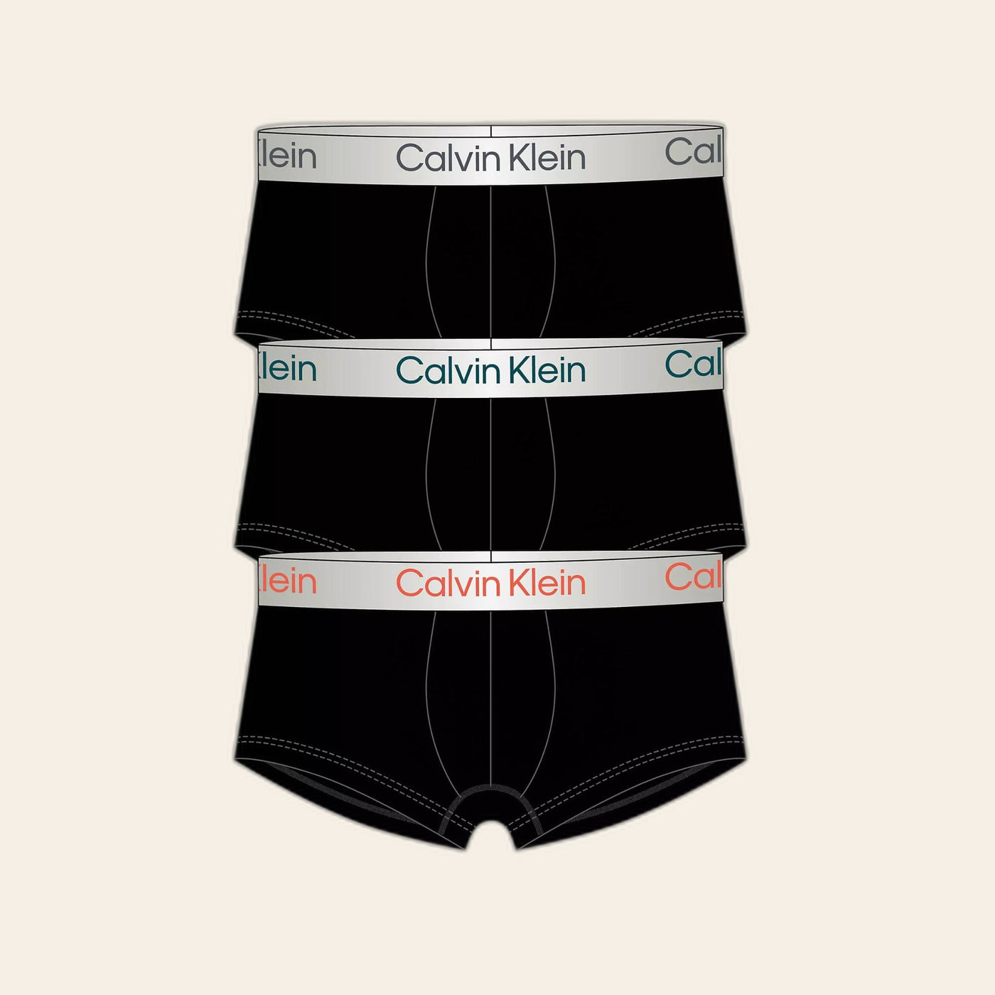 Calzoncillos Calvin Klein Hombre Low Rise Trunk 3Pk · Negro Gris · imagen 11