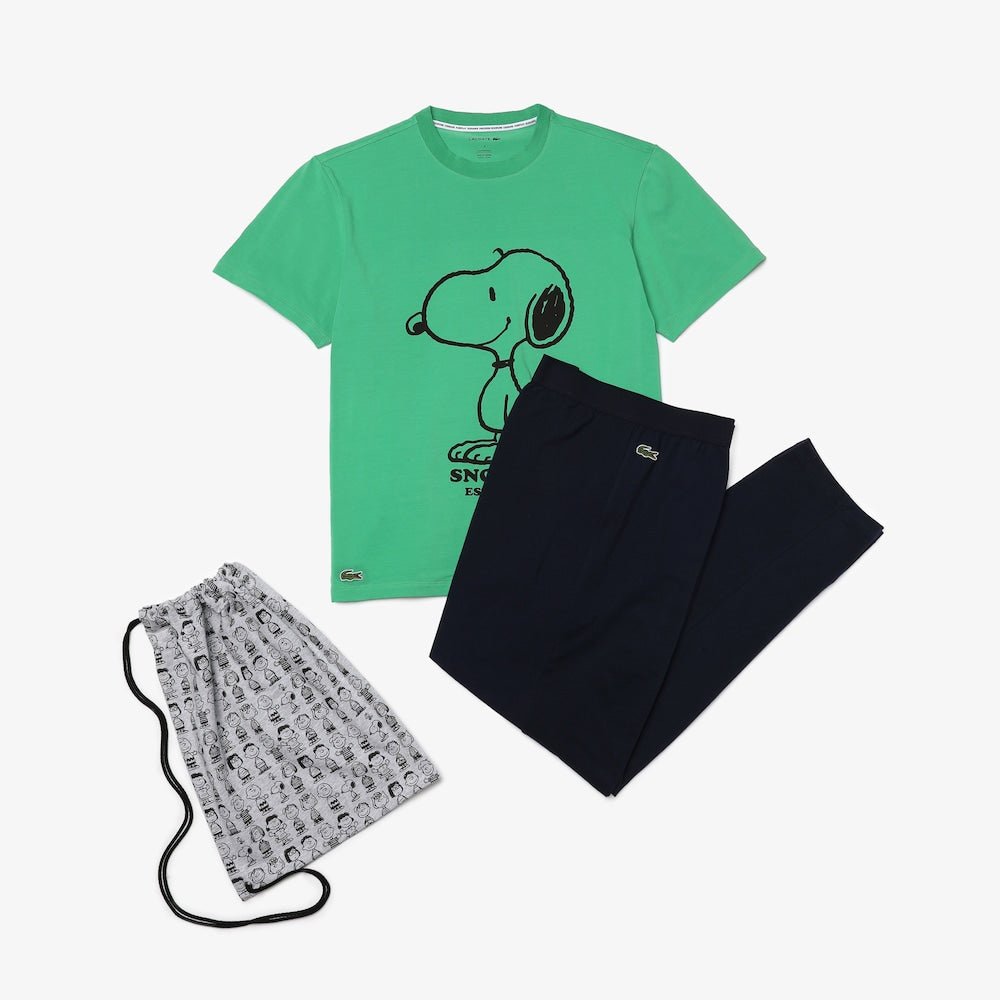 4H8461SN3 PIJAMA LACOSTE PYJAMAS UNDERWEAR VERDE