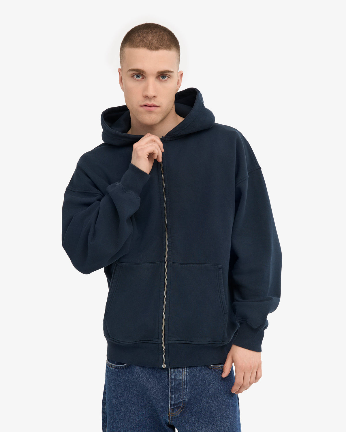 Sudadera con Capucha Oversized Organica Azul Marino | Colorful Standard · imagen 2