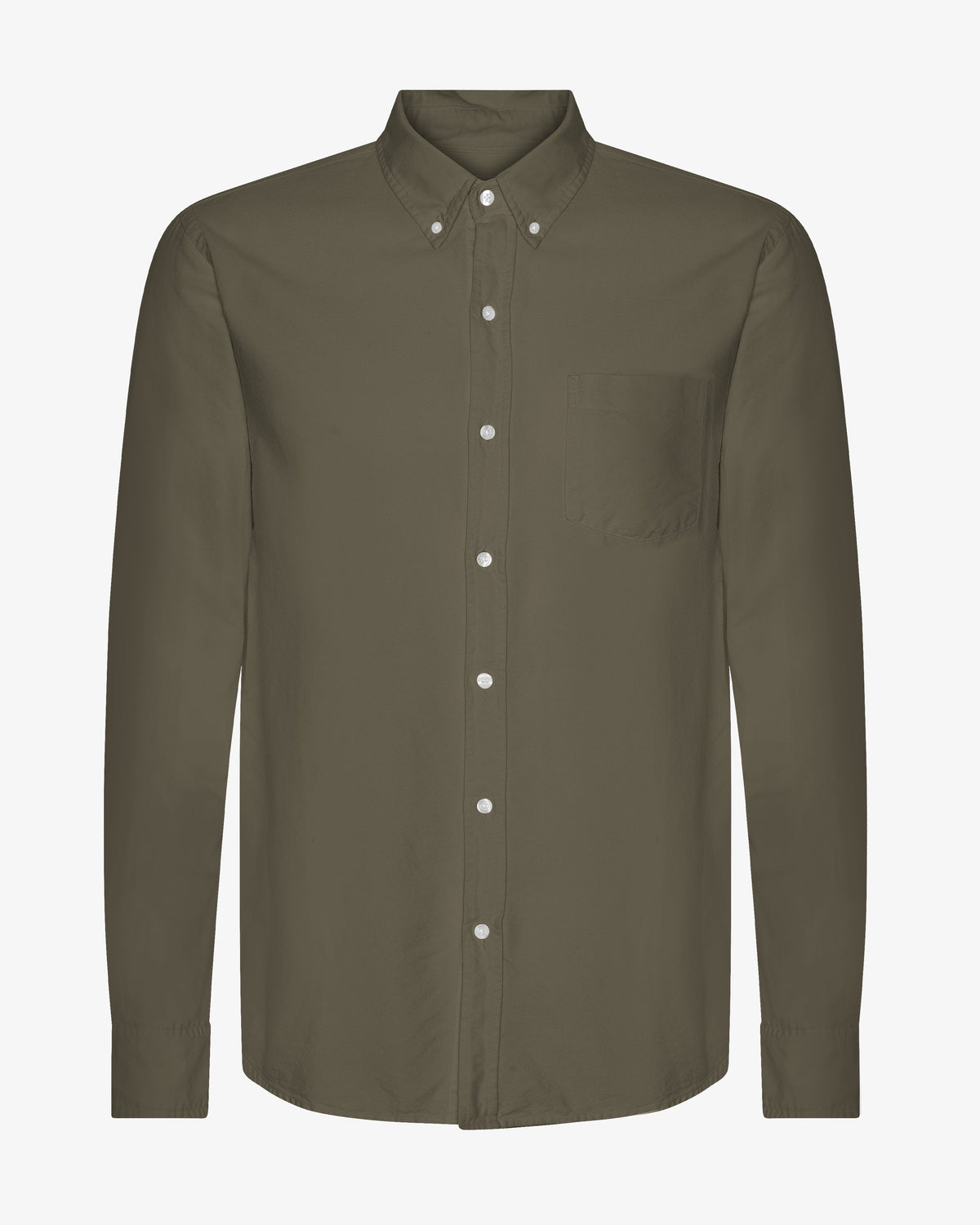 Camisa Button Down Organica Verde Oliva Empolvado | Colorful Standard · imagen 1