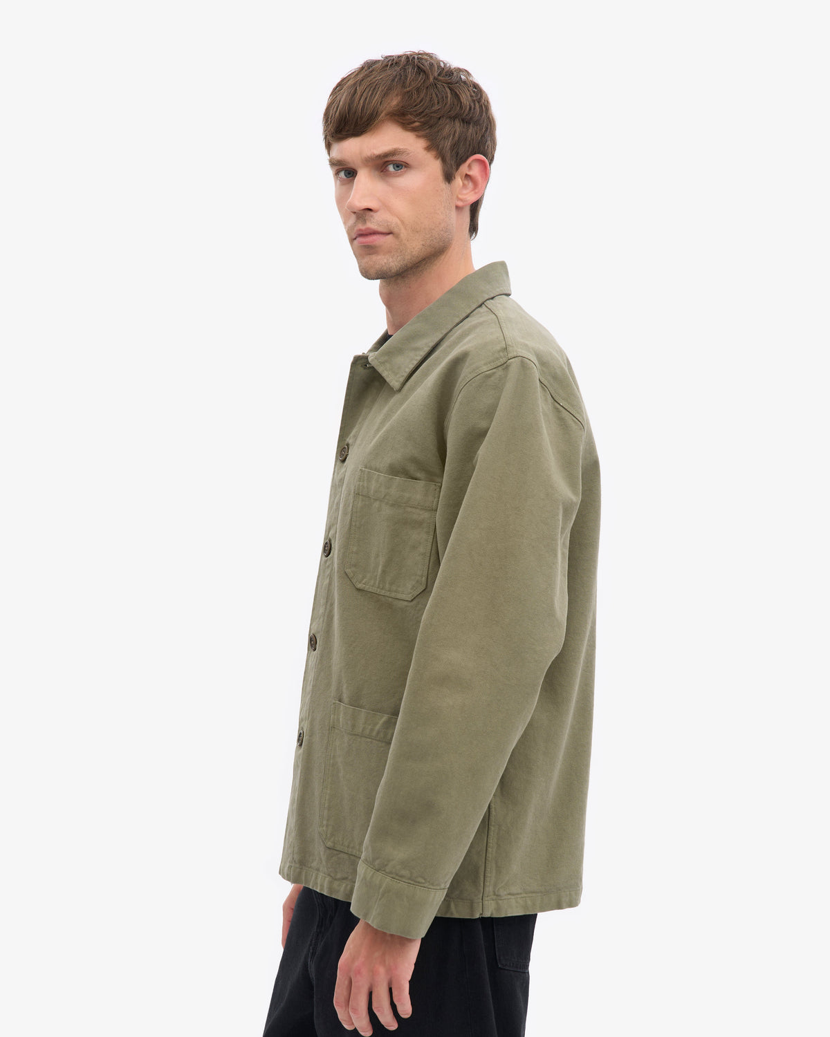 Chaqueta Workwear Organica Verde Oliva Empolvado | Colorful Standard · imagen 3