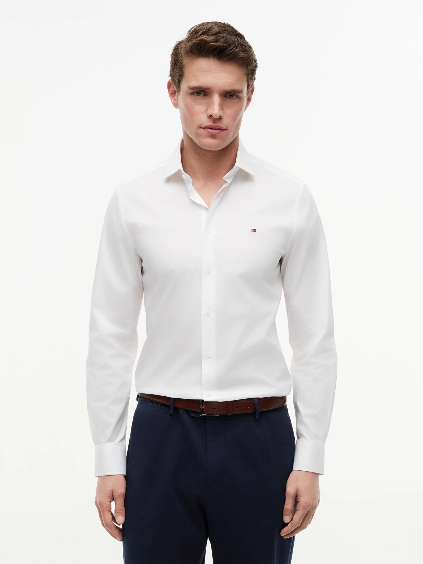 Tommy Hilfiger Camisa Core Cl Flex Poplin Sf Shirt · Negro Rojo · imagen 1