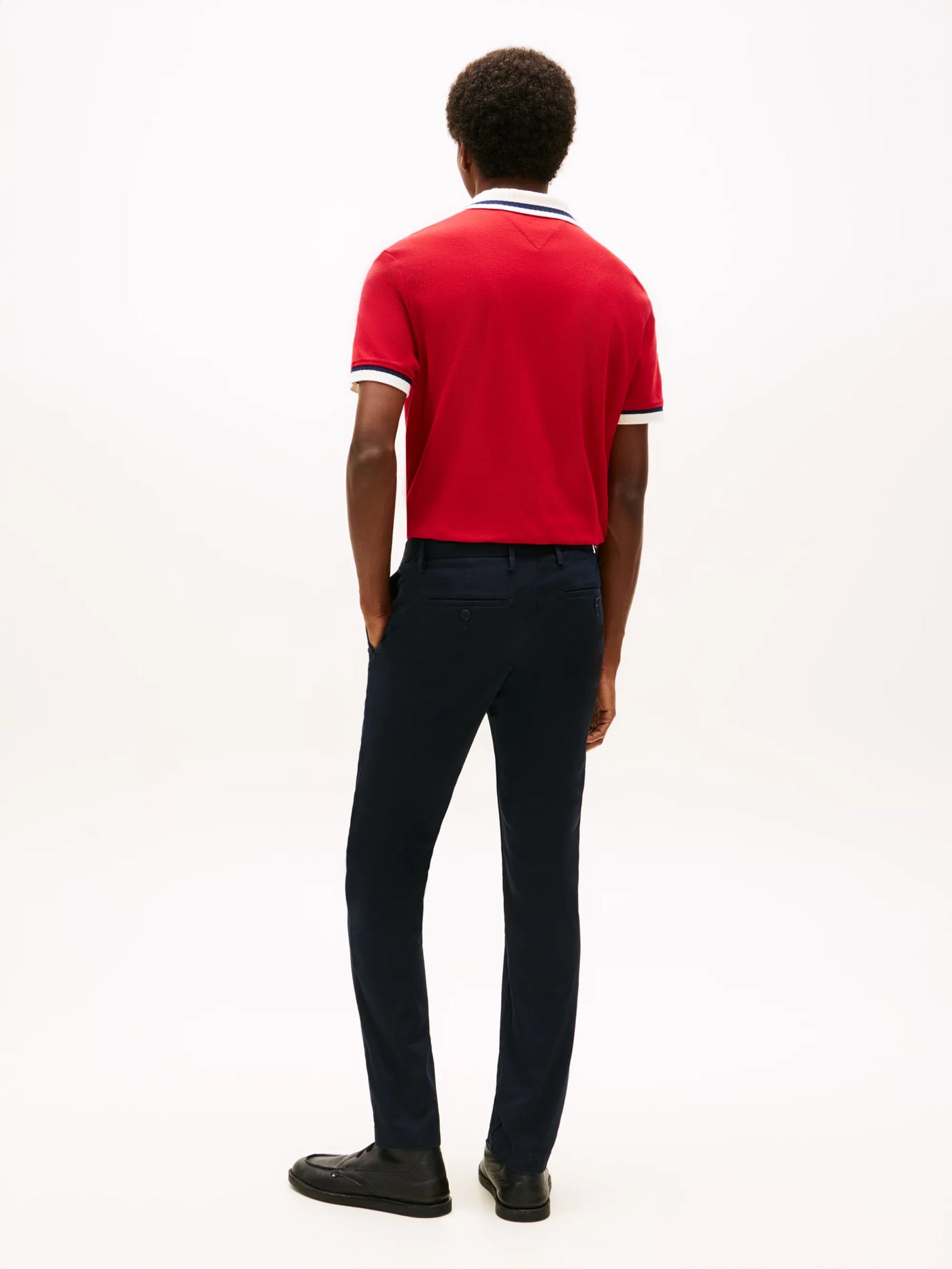 Tommy Hilfiger Pantalón Core Bleecker 1985 Pima Cotton · Negro Rojo · imagen 4