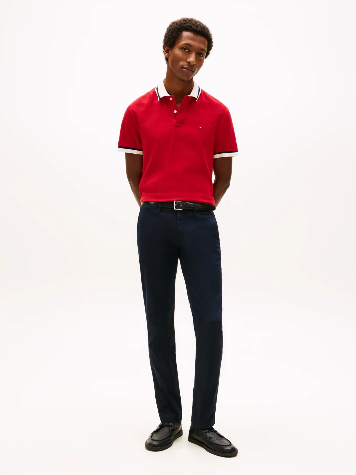 Tommy Hilfiger Pantalón Core Bleecker 1985 Pima Cotton · Negro Rojo · imagen 1