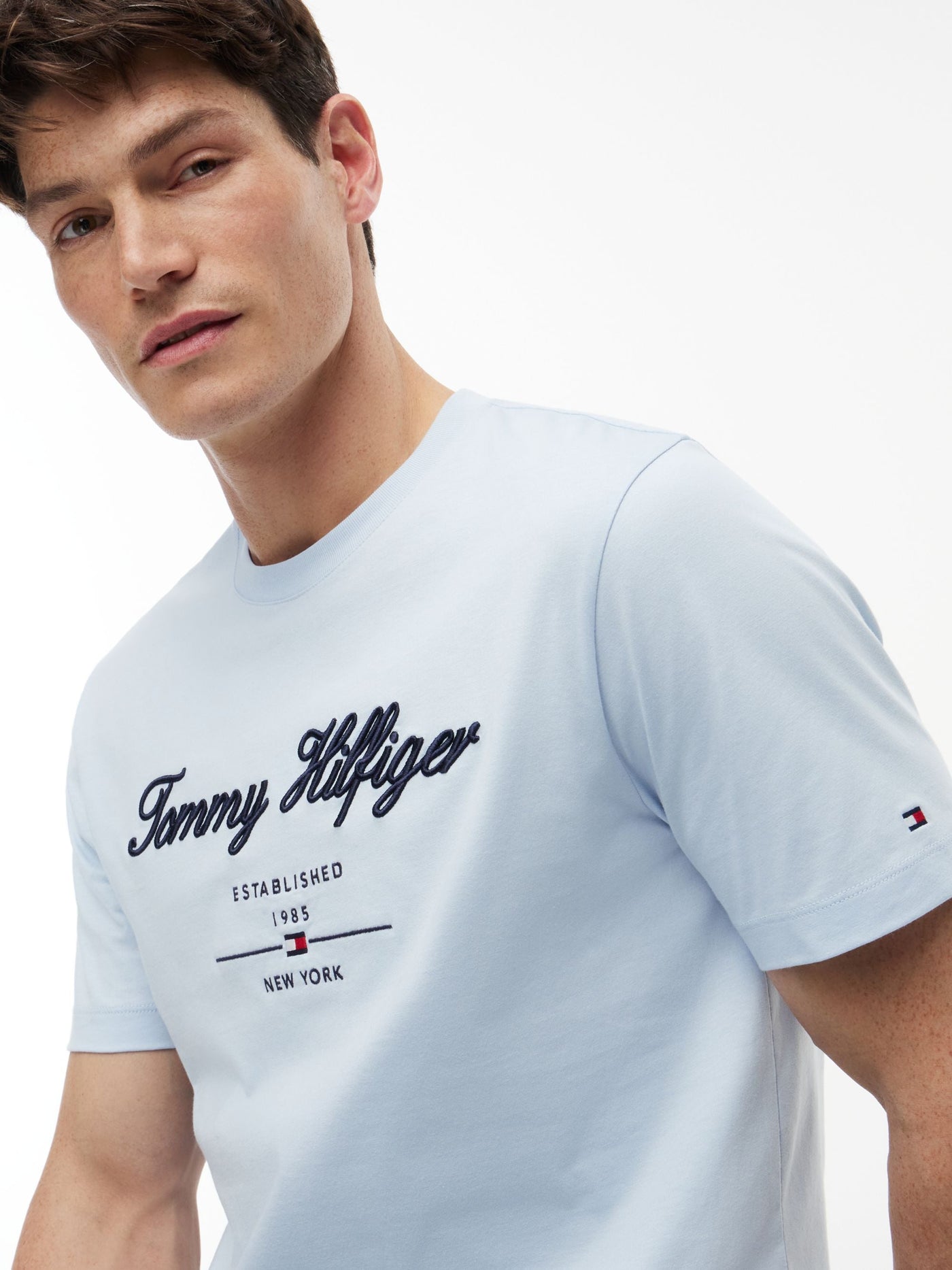 Camiseta Script Logo Azul | Tommy Hilfiger · imagen 3