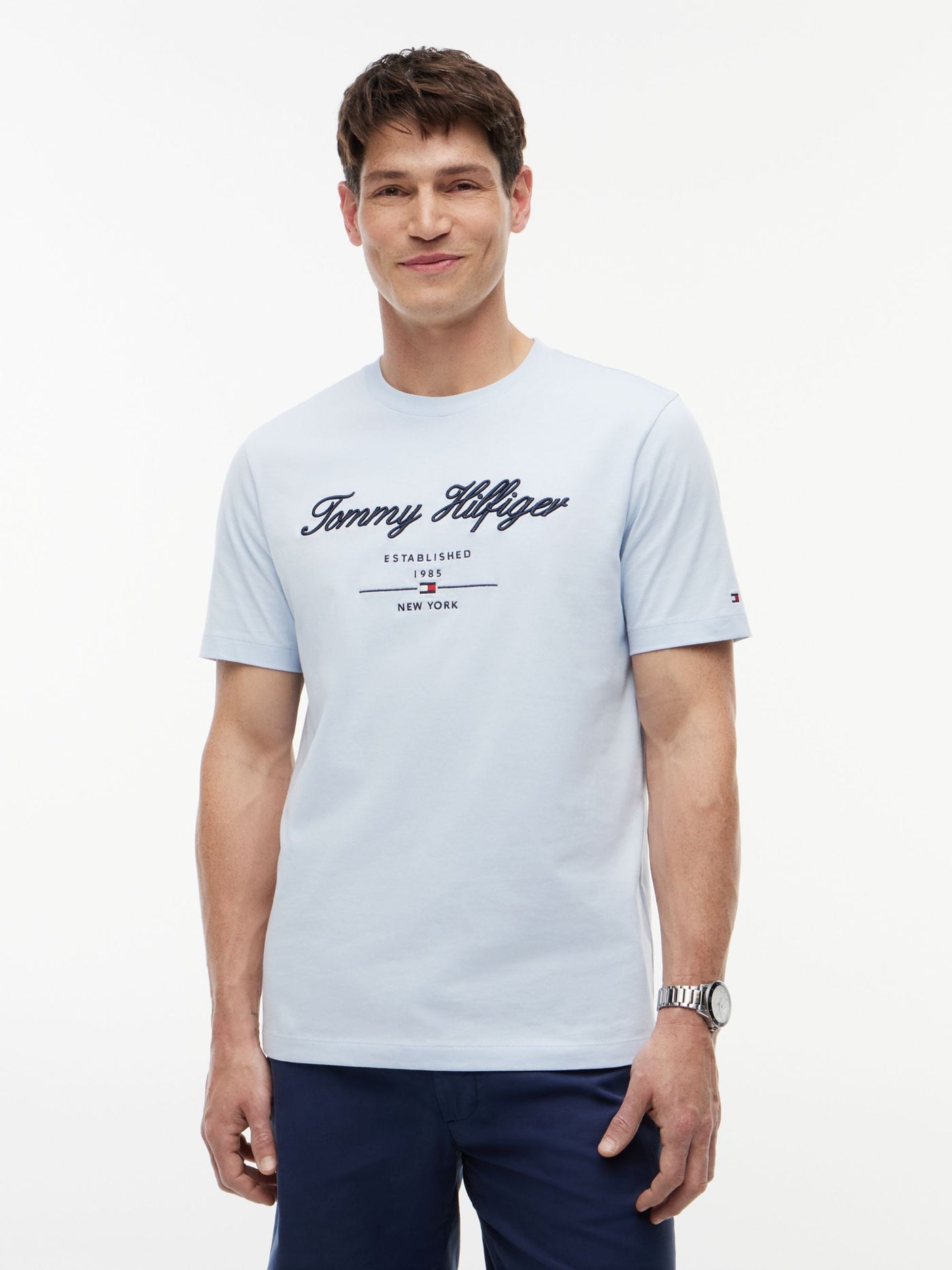 Camiseta Script Logo Azul | Tommy Hilfiger · imagen 1