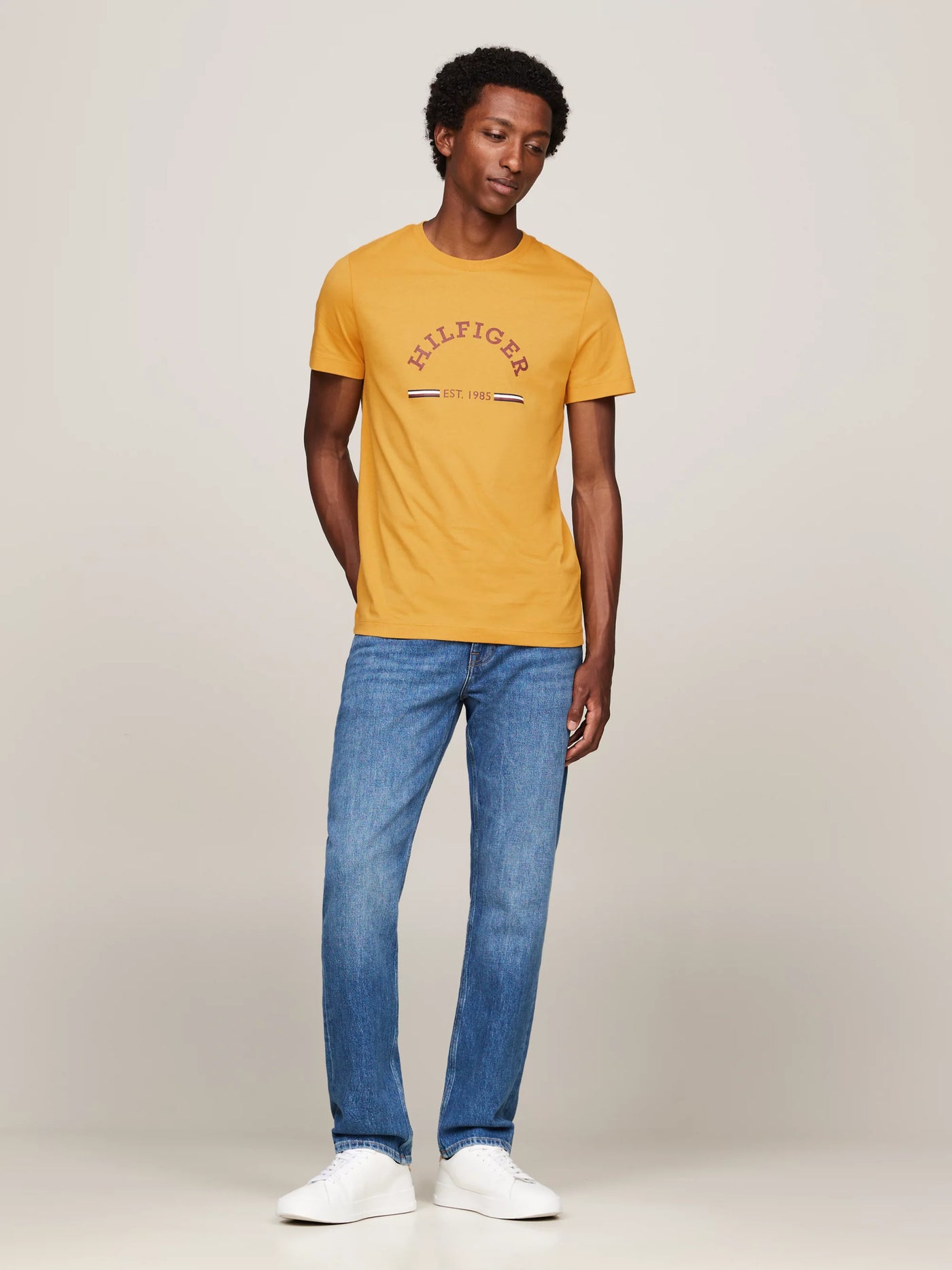 Camisetas Tommy Hilfiger Hombre Rwb Arch Gs Tee · Naranja Rojo · imagen 2