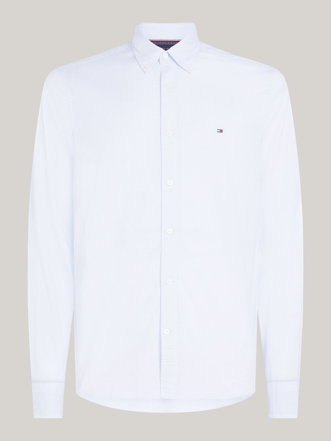 Tommy Hilfiger Camisa Flex Micro Foulard Sf Shirt · Blanco Beige · imagen 6