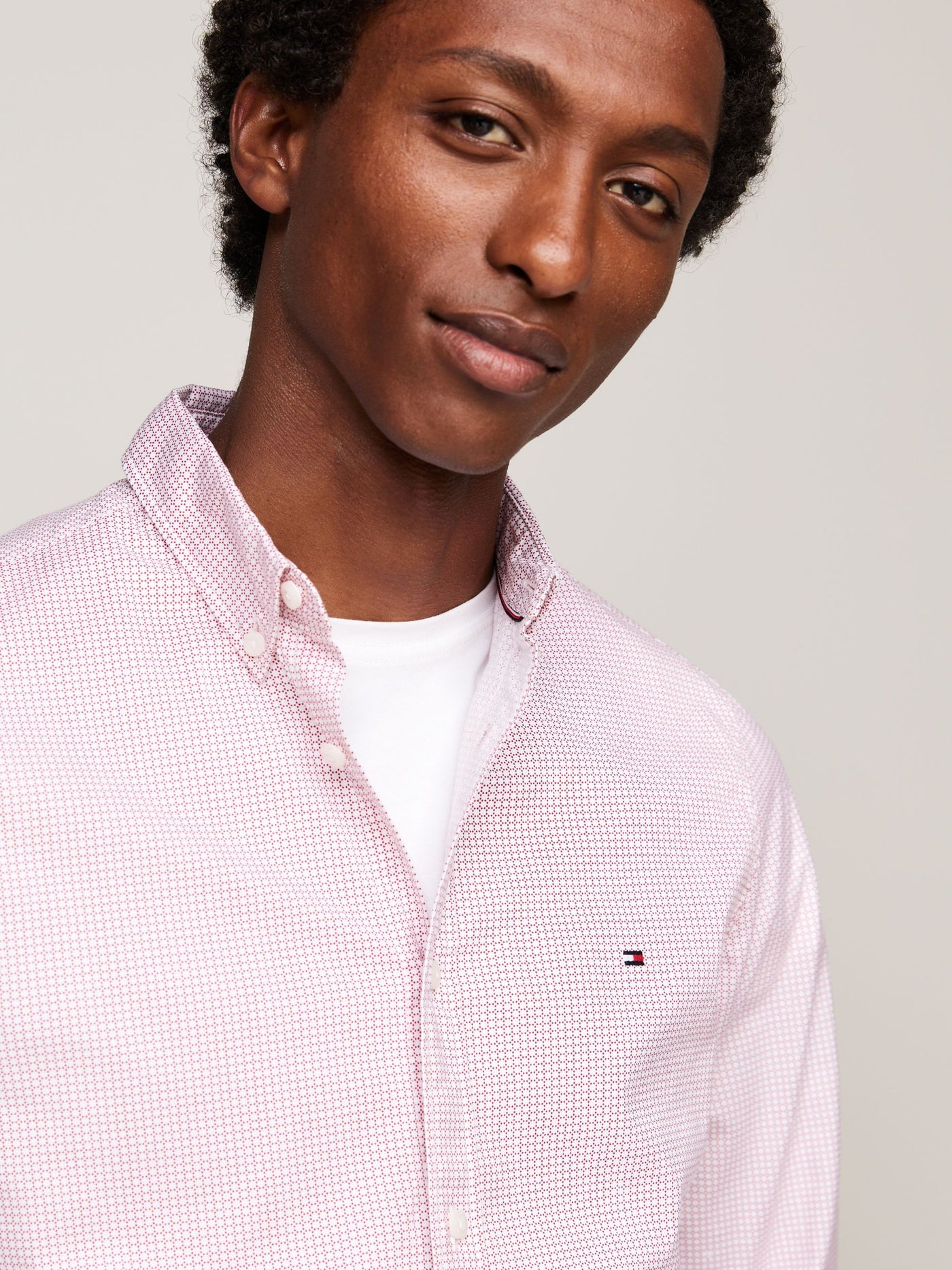 Tommy Hilfiger Camisa Flex Micro Foulard Sf Shirt · Rosa · imagen 4