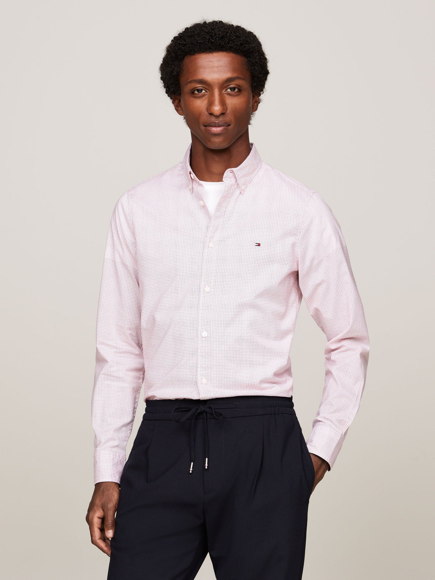 Tommy Hilfiger Camisa Flex Micro Foulard Sf Shirt · Rosa · imagen 2