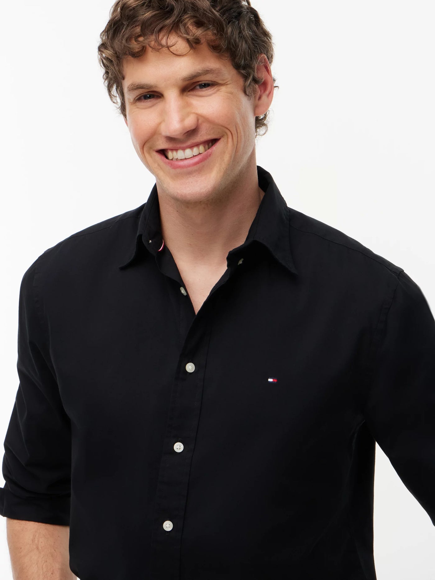 Tommy Hilfiger Camisa Core Flex Poplin Solid Rf Shirt · imagen 3
