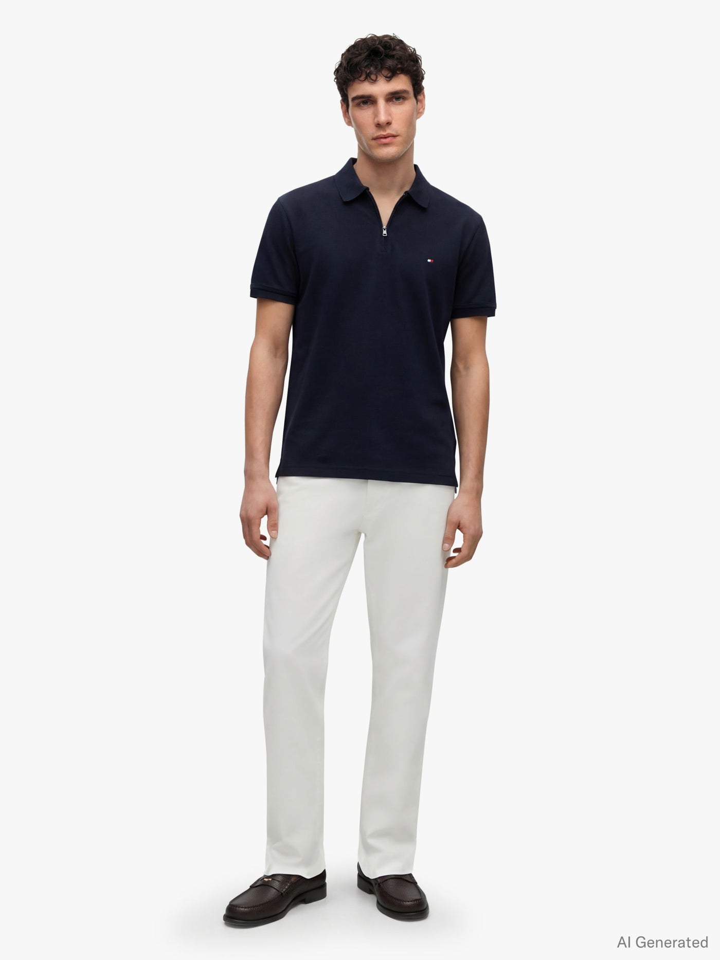 Polo Mercerised Zip Azul Marino | Tommy Hilfiger · imagen 2