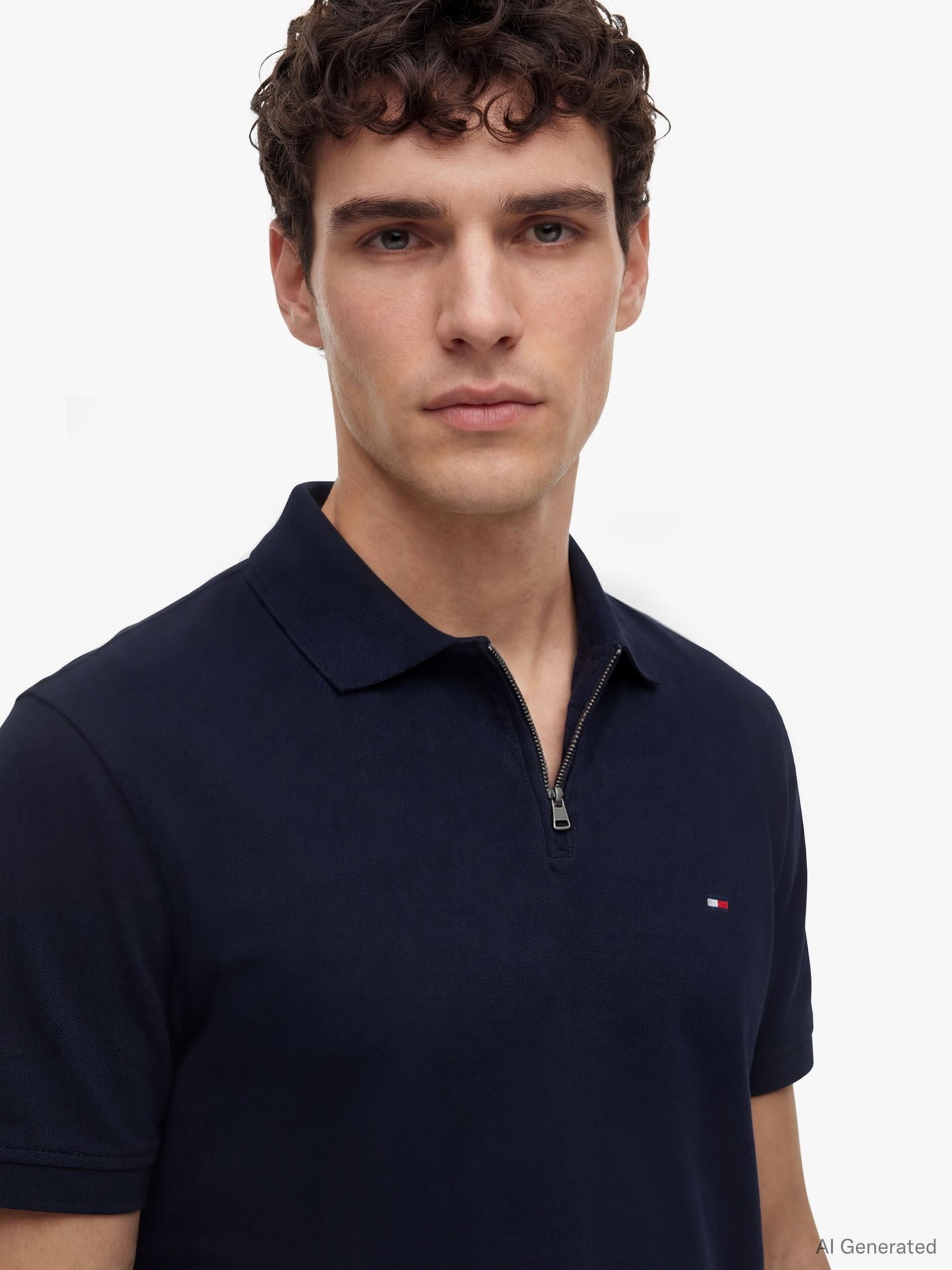 Polo Mercerised Zip Azul Marino | Tommy Hilfiger · imagen 3