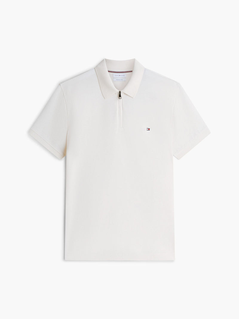 Polo Mercerised Zip Crema | Tommy Hilfiger