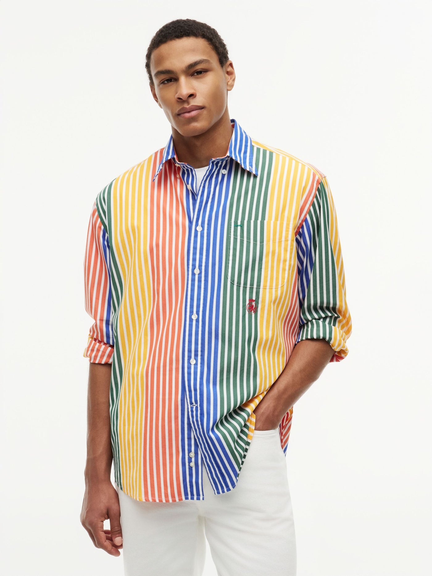 Camisa Prep Icon Stripe Naranja | Tommy Hilfiger · imagen 1