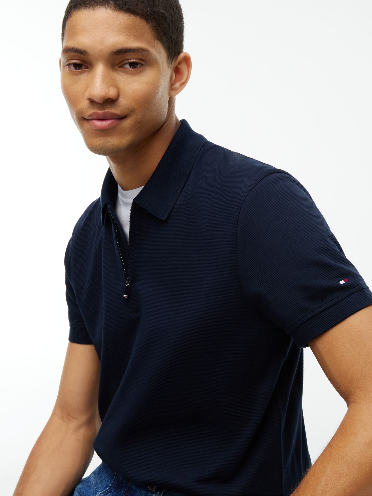 Polo NY Performance Zip Azul Marino | Tommy Hilfiger · imagen 3