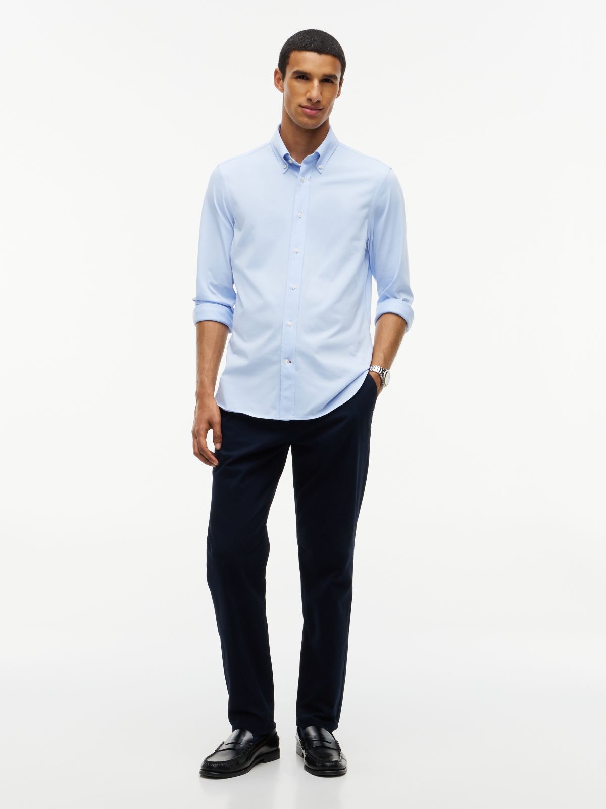 Camisa Performance Interlock Azul Claro | Tommy Hilfiger · imagen 2