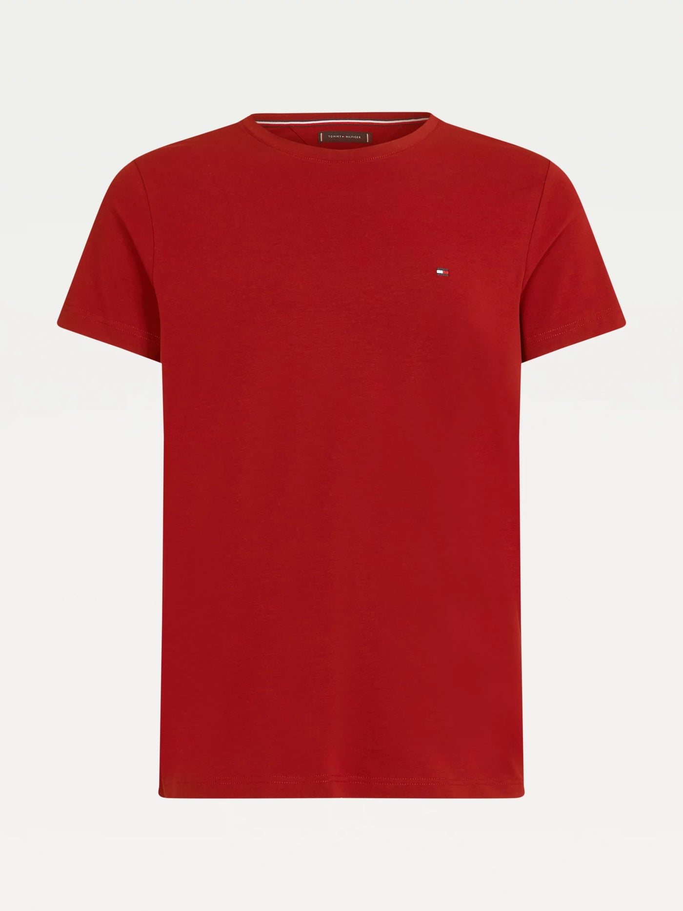 Camisetas Tommy Hilfiger Hombre Stretch Slim Fit Tee · Naranja Amarillo · imagen 4