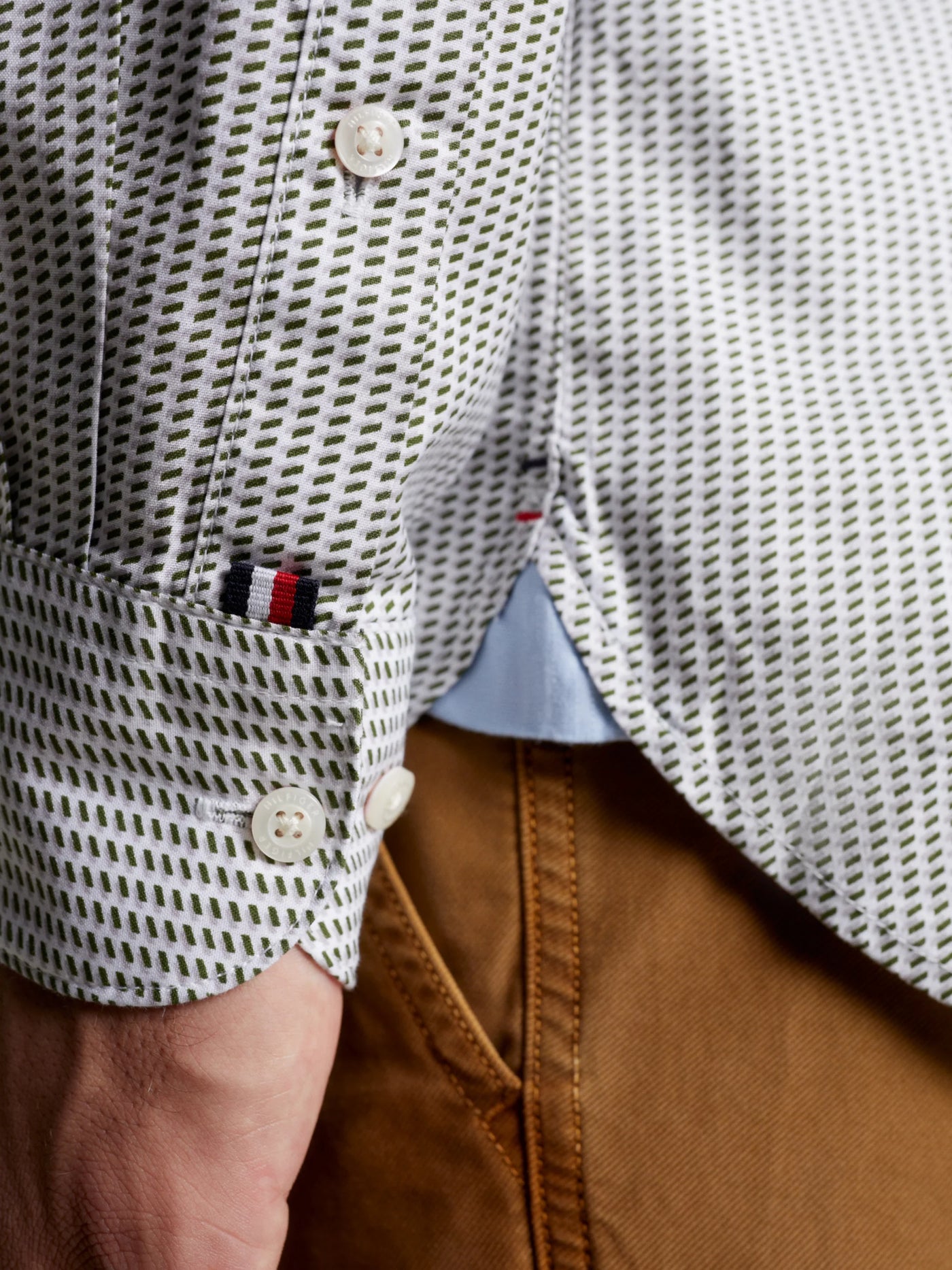 Camisas Tommy Hilfiger Hombre Natural Soft Flex Print Rf Shirt · imagen 4