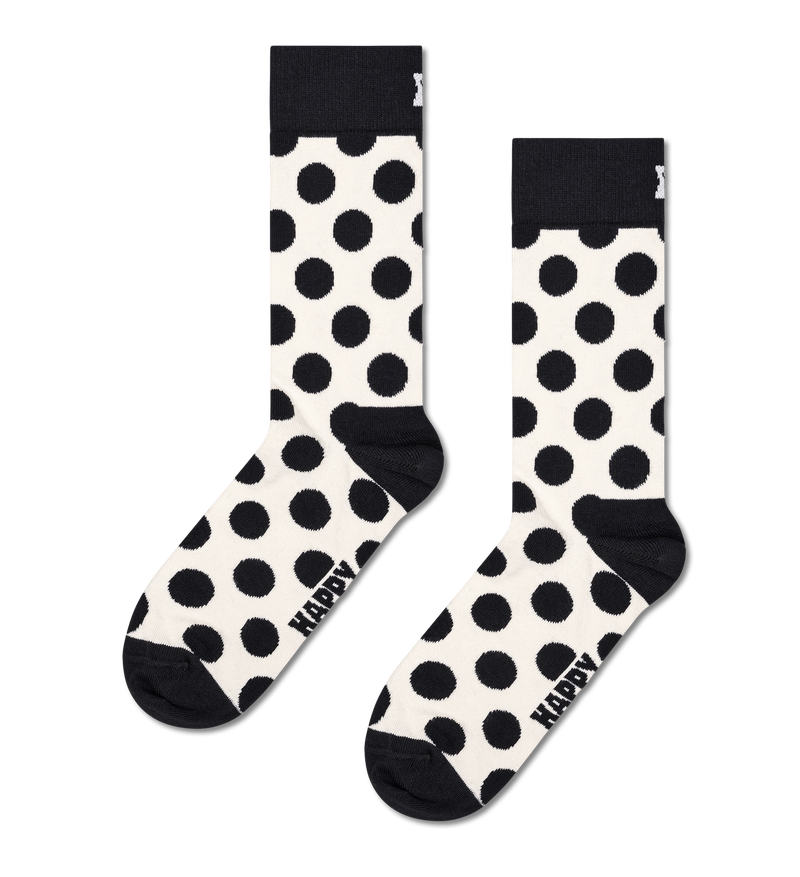 Calcetines Big Dot Sock | Happy Socks · Negro Blanco