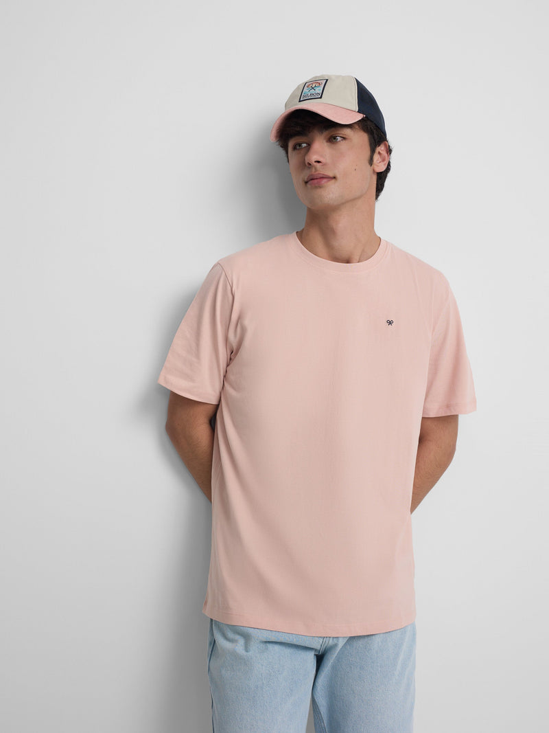 Camiseta Silbon Hombre Minilogo Rosa · vista frontal modelo