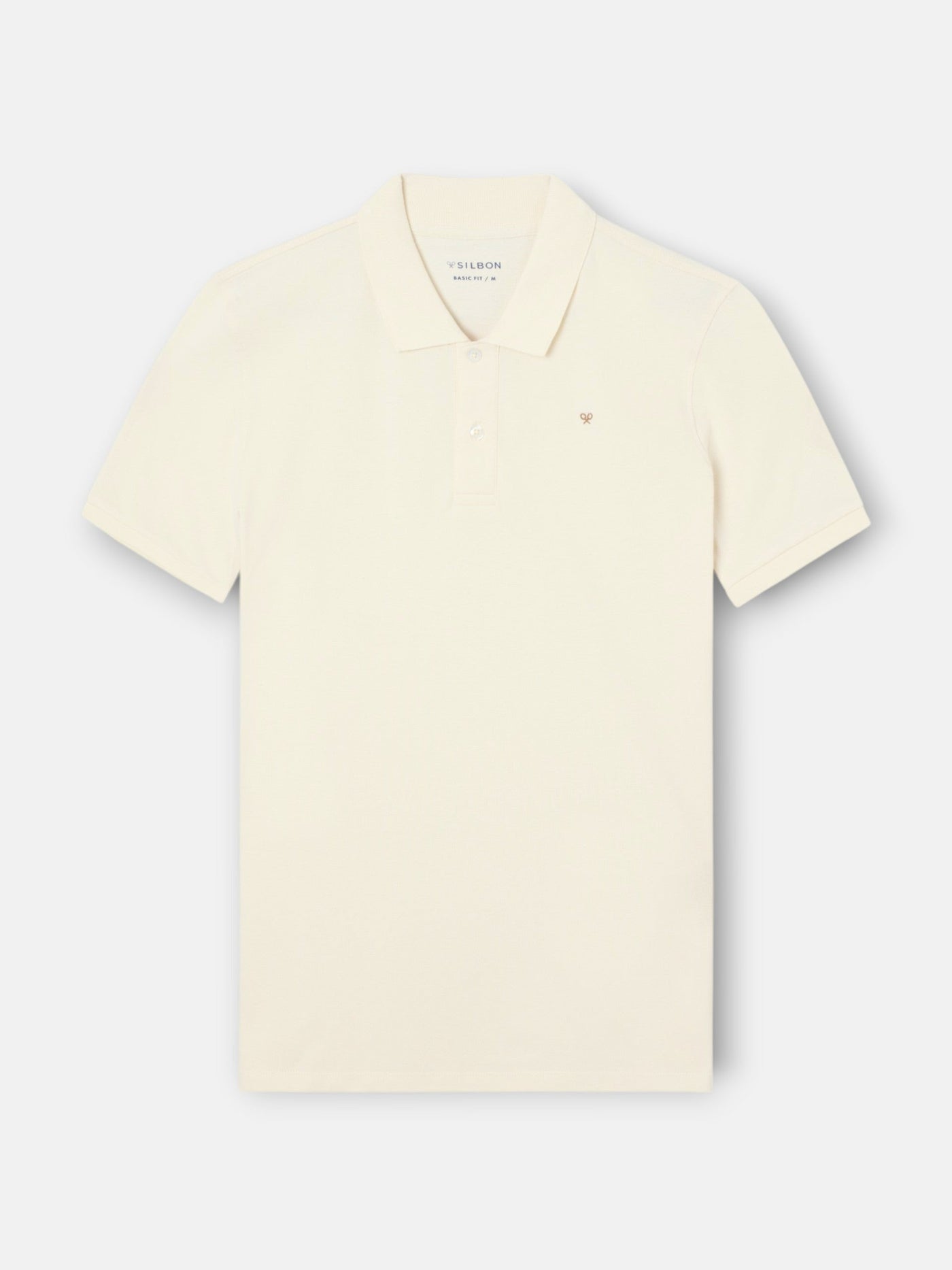 Polo Silbon Hombre Clásico Liso Crema · imagen 9