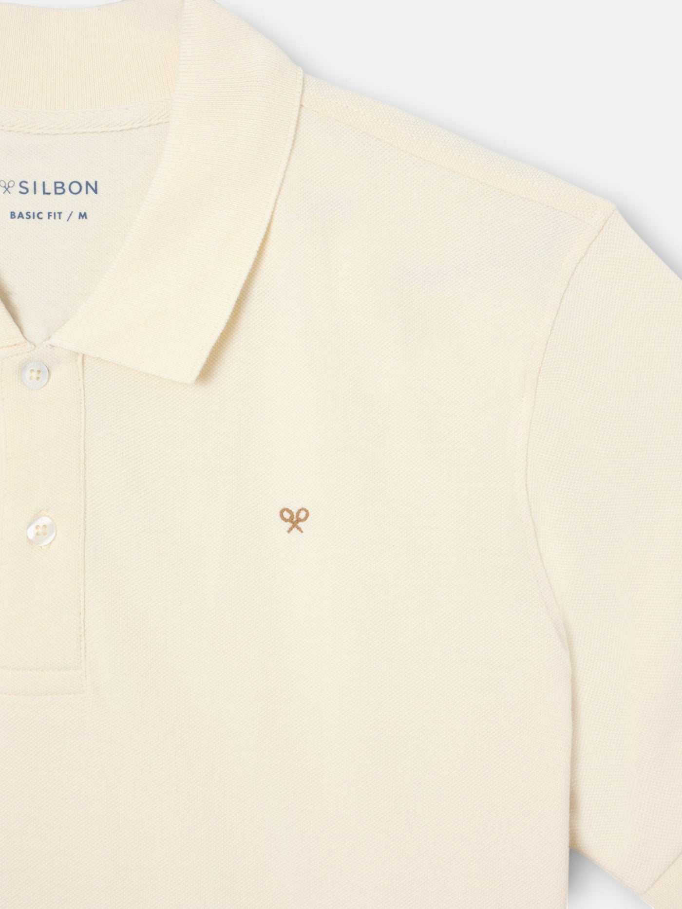 Polo Silbon Hombre Clásico Liso Crema · imagen 2