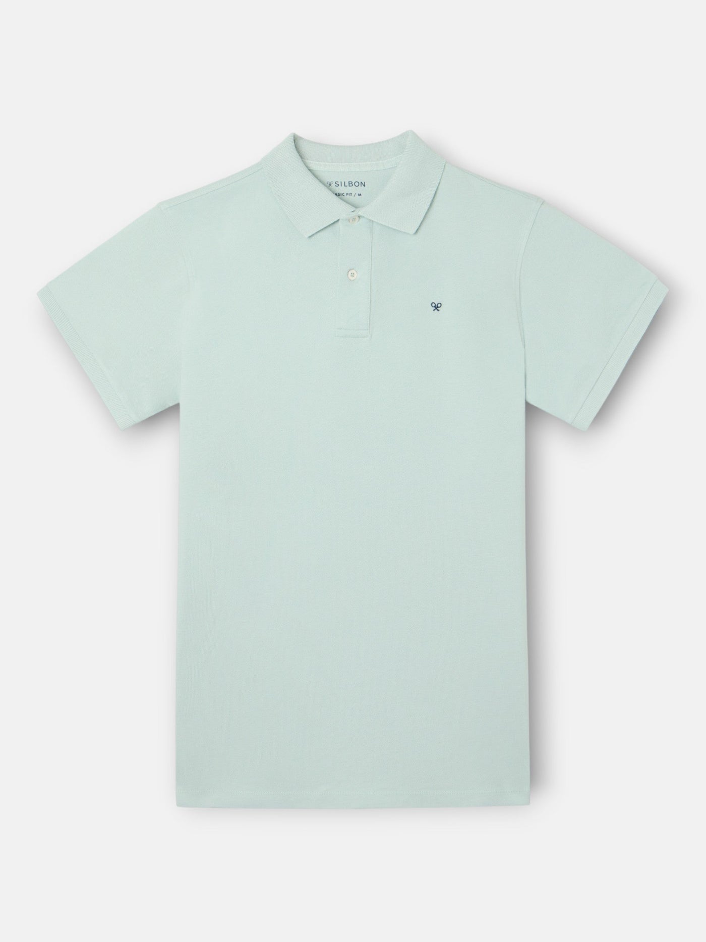 Polo Silbon Hombre Clásico Liso Azul Claro · imagen 5