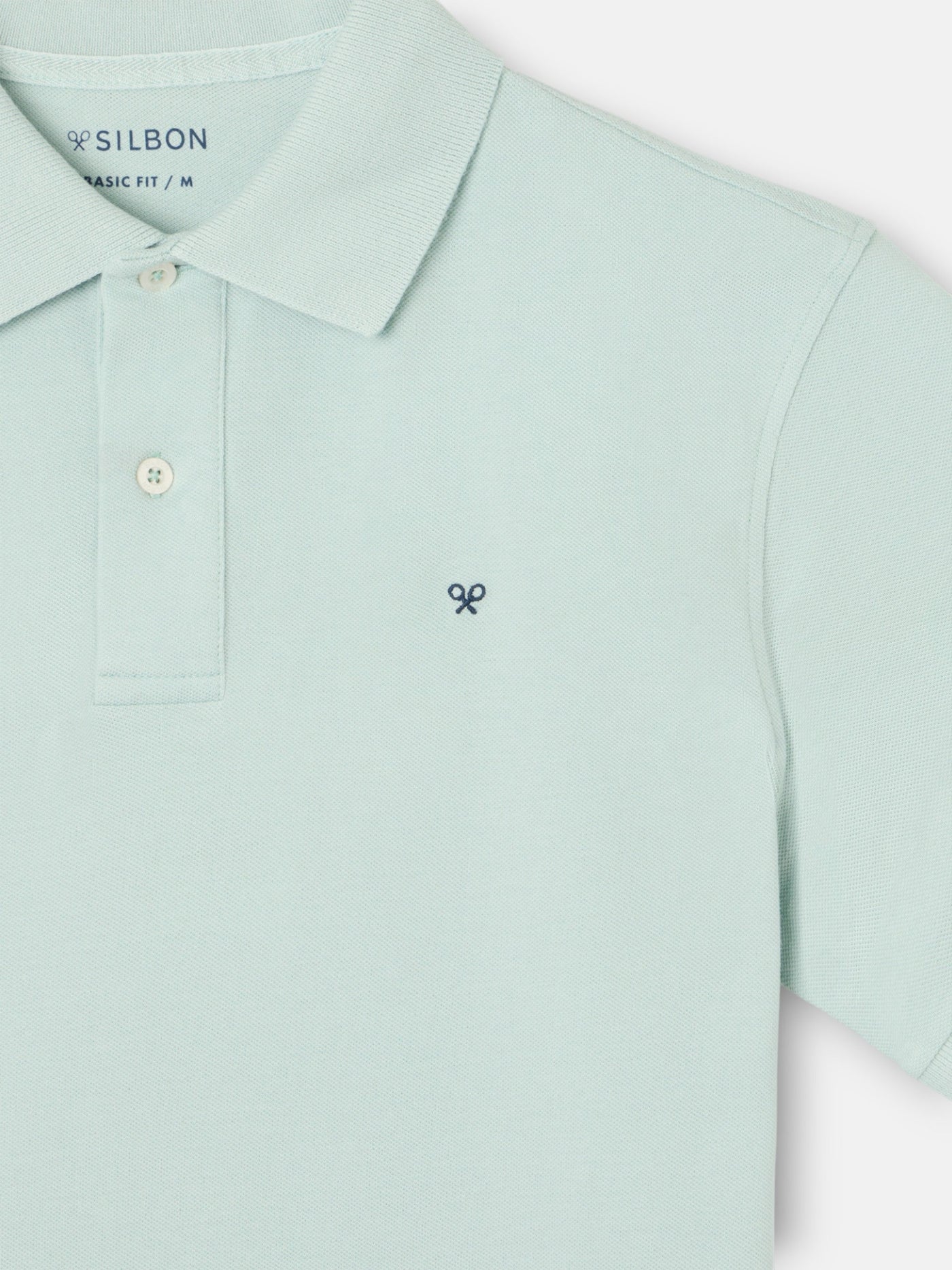 Polo Silbon Hombre Clásico Liso Azul Claro · imagen 2