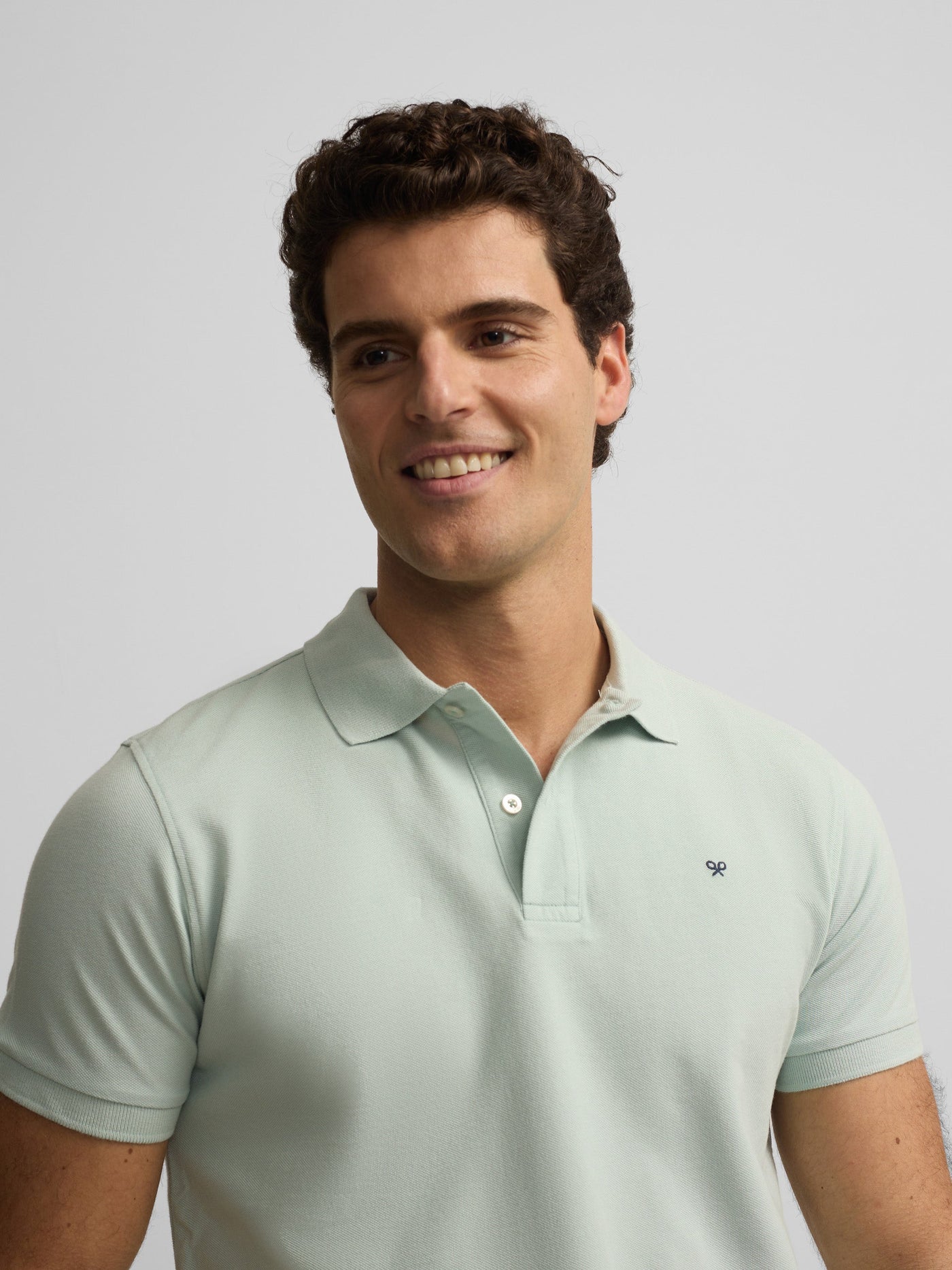 Polo Silbon Hombre Clásico Liso Azul Claro · imagen 1