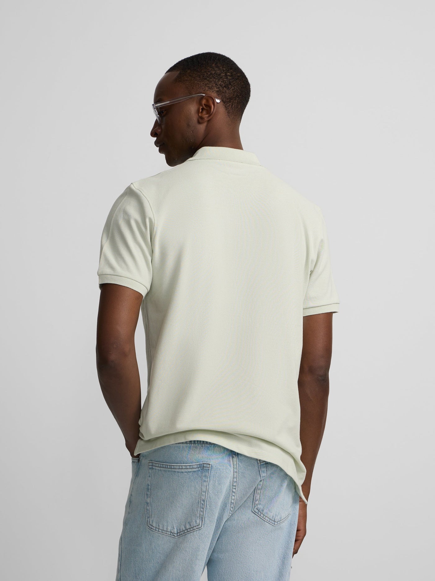 Polo Silbon Hombre Clásico Liso Verde Claro · imagen 5